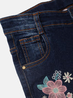 De Moza Girls Jeans Solid Denim Dark Blue - De Moza