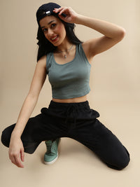 De Moza Women Casual Pants Black