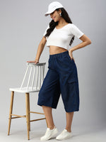 De Moza Women Culottes Dark Blue