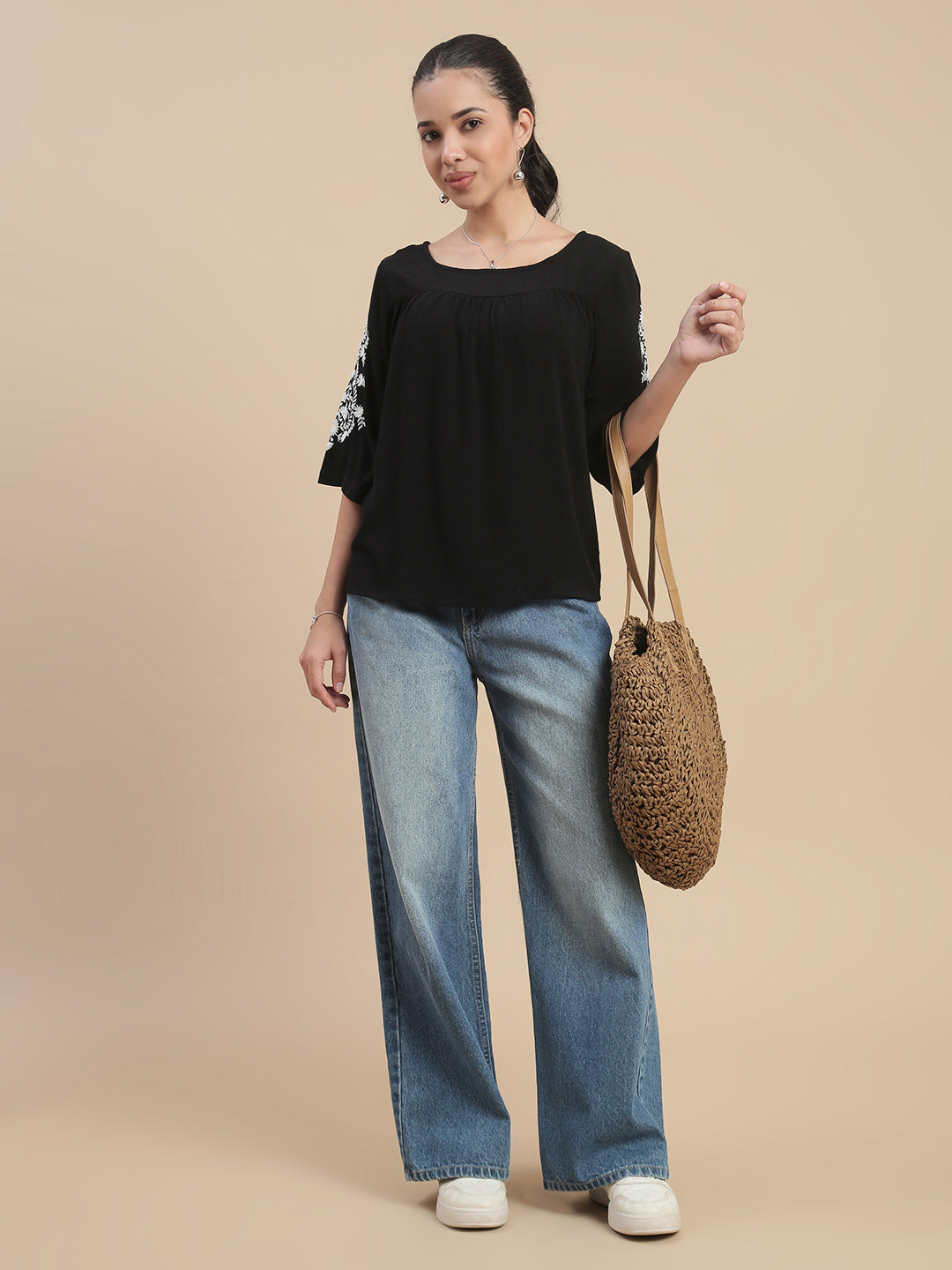 De Moza Women Casual Top Black - De Moza