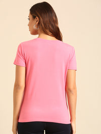 T-Shirt Regular Sleeve-Rani Pink - De Moza