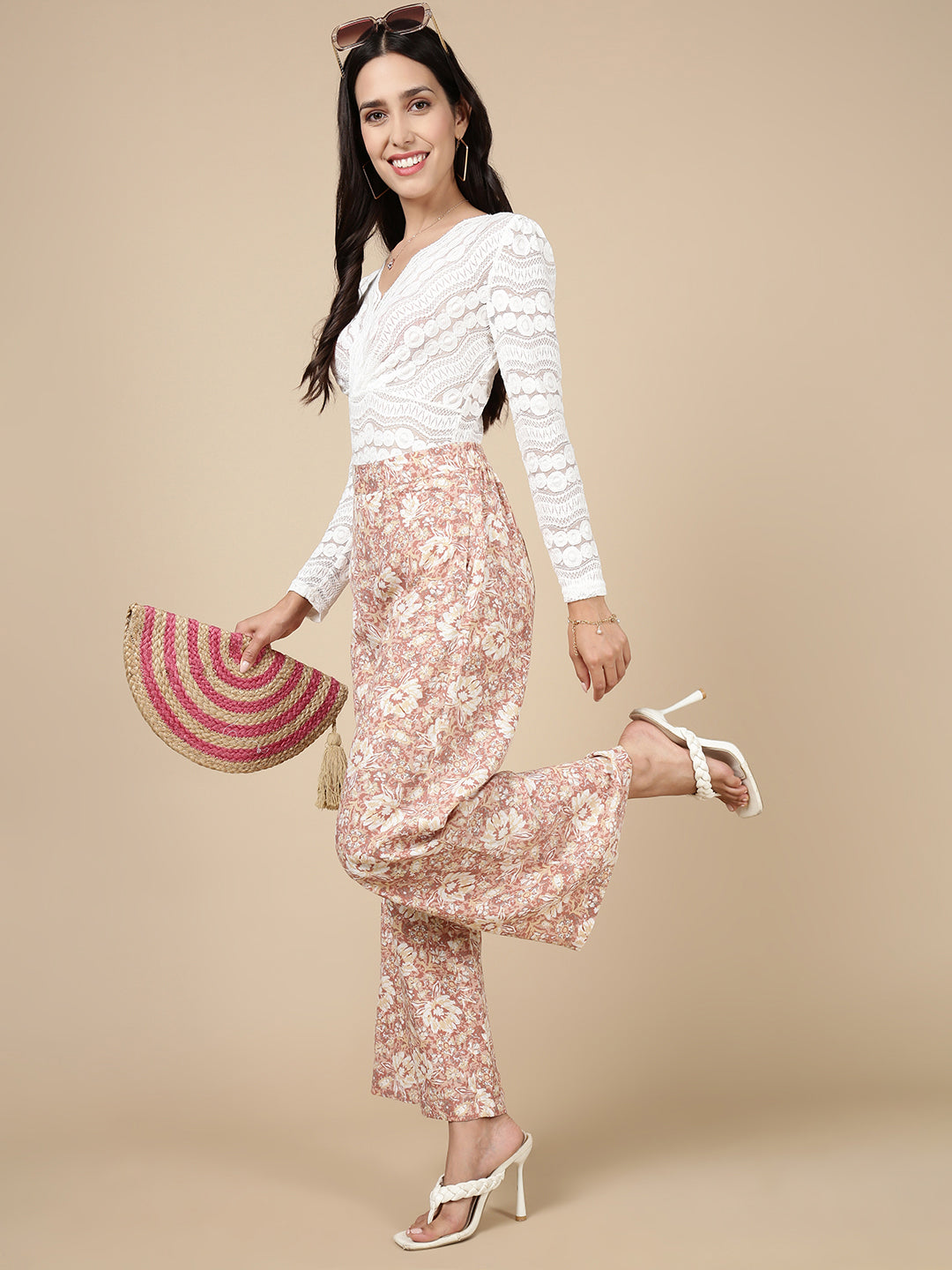 Wide Leg Palazzo-Dusty Pink