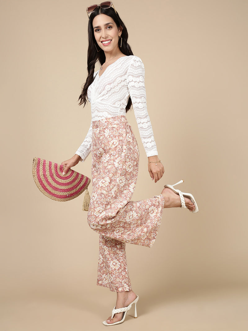 Wide Leg Palazzo-Dusty Pink - De Moza