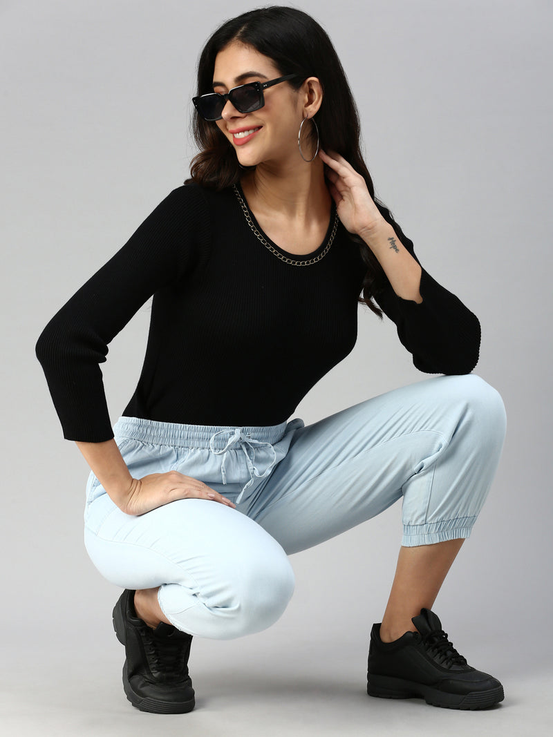 De Moza Women Jogger Ice Blue