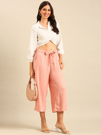 Tie Up Culottes-Dusty Pink - De Moza