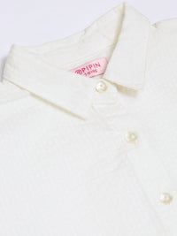 PIPIN Girls Shirt Cream