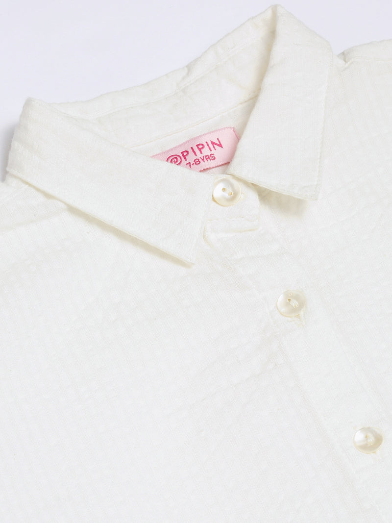 PIPIN Girls Shirt Cream
