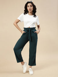 Tie-Up Pants-Teal