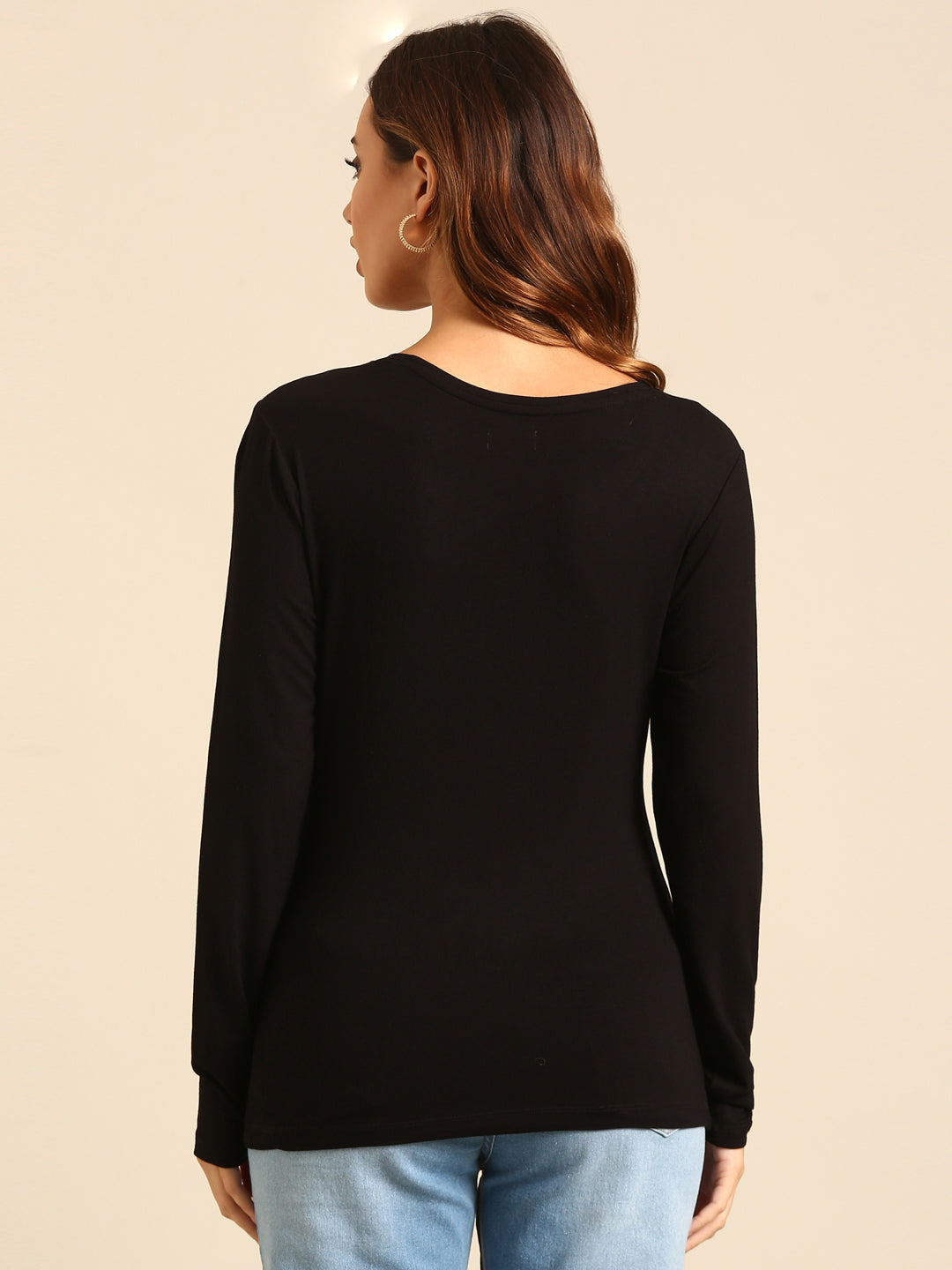 T-Shirt Long Sleeve-Black - De Moza