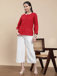 De Moza Women Casual Top Red