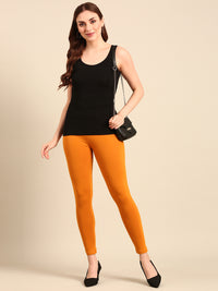 Ankle Length Leggings Cotton-Dark Mustard - De Moza