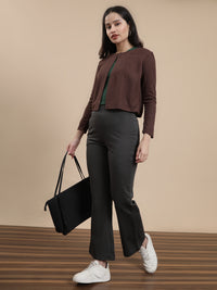 De Moza Women Casual Top Chocolate Brown
