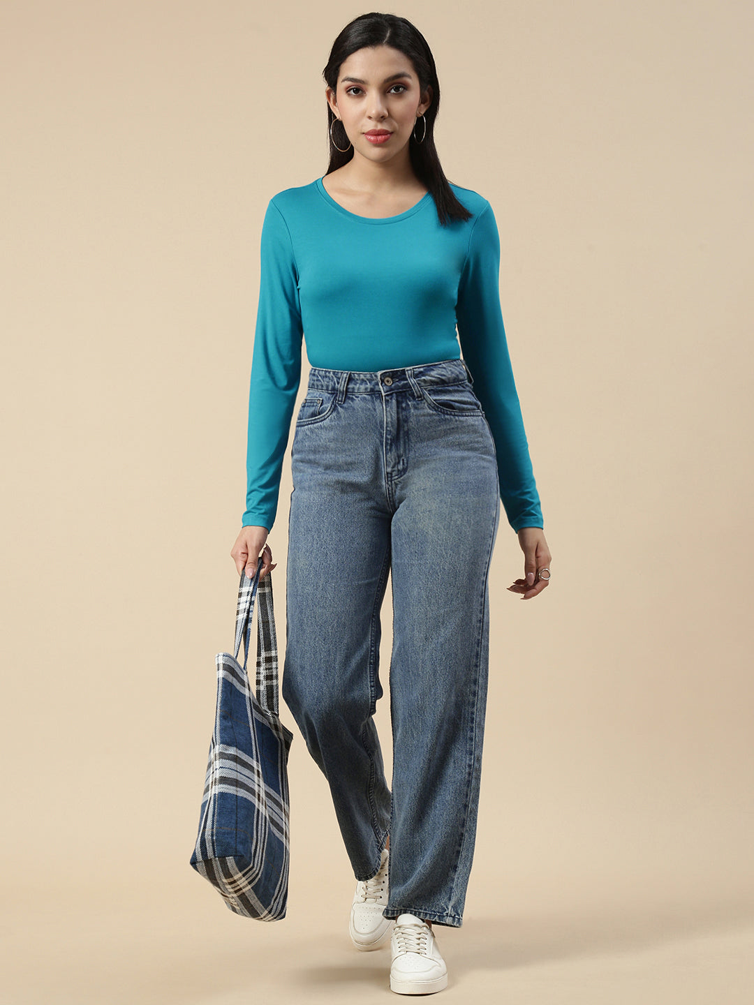 T-Shirt Long Sleeve-Teal - De Moza