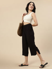 Crop Palazzo-Black - De Moza