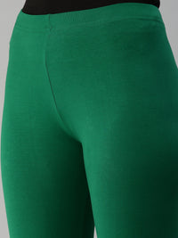 Ankle Length Leggings Cotton-Green - De Moza