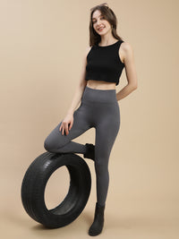 De Moza Women Winter Leggings Charcoal