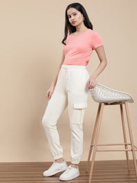 De Moza Women Casual Jogger Cream