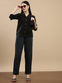 De Moza Women Casual Pants Steel Grey