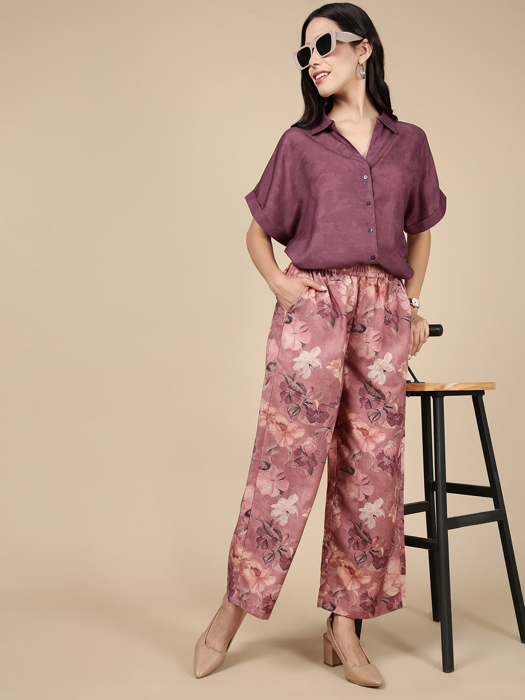 De Moza Women's Casual Top Dusty Pink - De Moza