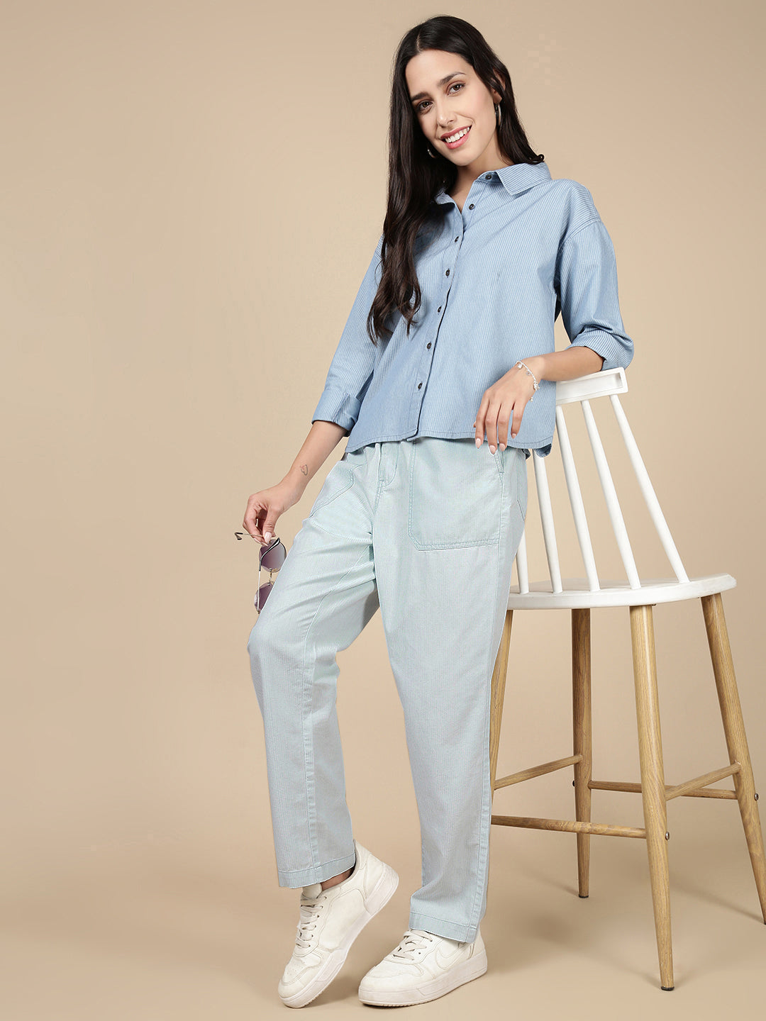 Straight Pant-Ice Blue