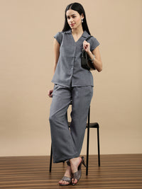 De Moza Women Casual Top Steel Grey