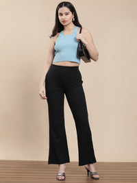 De Moza Women Casual Tregging Black