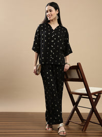 De Moza Women Festive Top Black