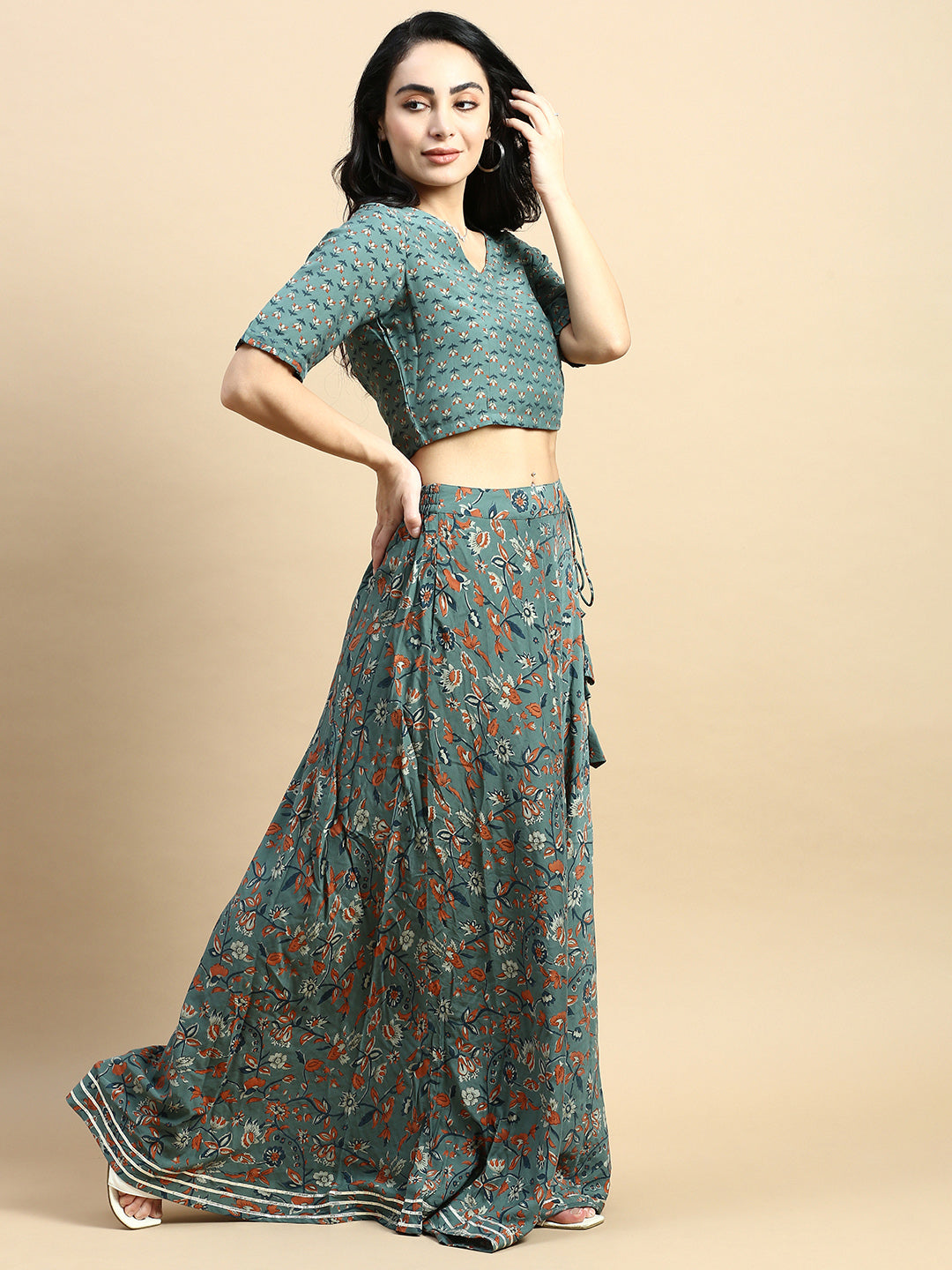 Blouse-Green - De Moza