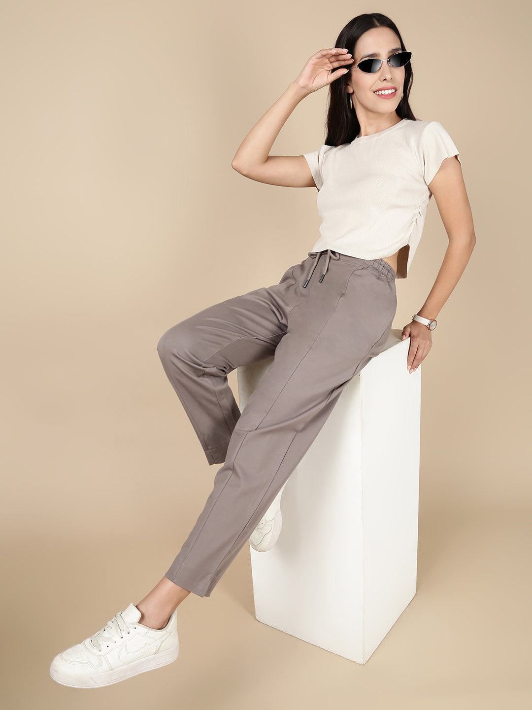 Straight Pant-Taupe