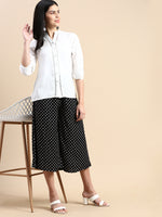 De Moza Women Printed Culottes Black