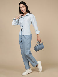 Straight Pant-Mid Blue