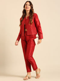 Cigarette Pant-Red - De Moza