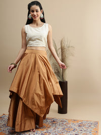 Women's Skirt Gold Beige