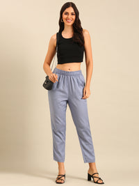 Cigarette Pants-Powder Blue - De Moza