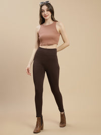 De Moza Women Winter Leggings Brown