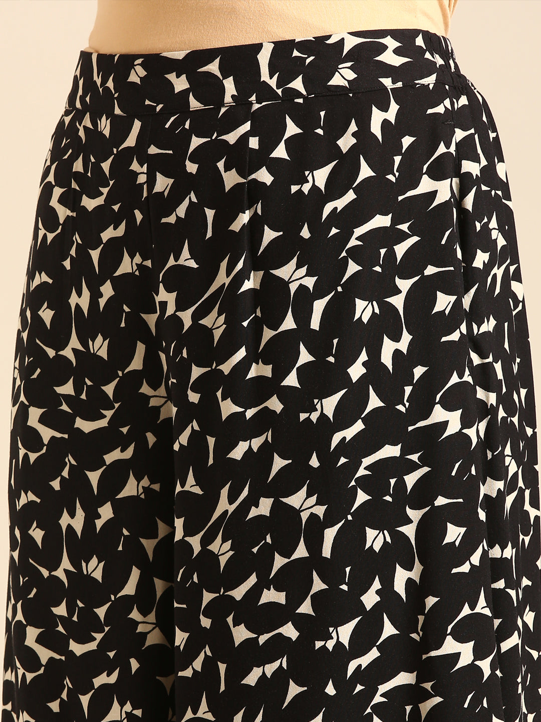 Culottes All Over Print-Black - De Moza