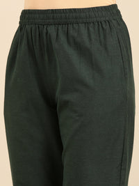 Cigarette Pants-Green - De Moza