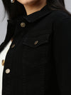De Moza Women Denim Jacket Black