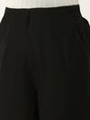 De Moza Ladies Palazzo  Solid Rayon Black - De Moza