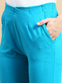Super Stretch Kurti Pant-Teal - De Moza