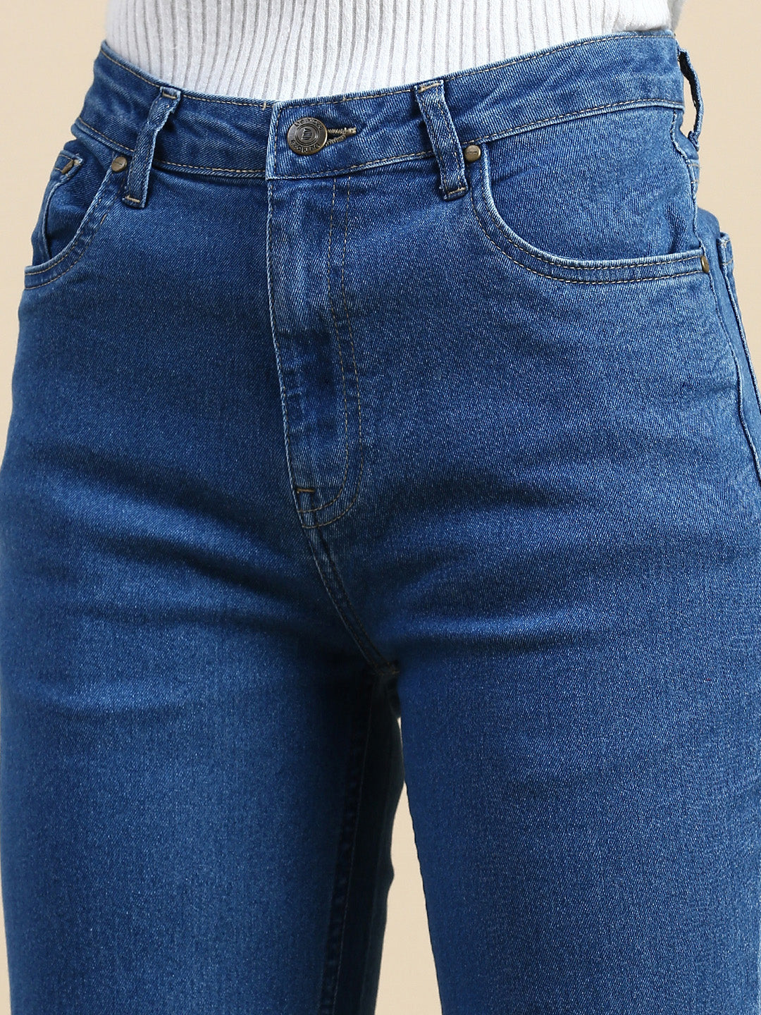 Jeans Pant-Mid Blue - De Moza