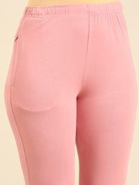 Women's Needle Pants Rose Pink - De Moza