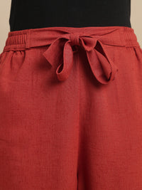 De Moza Women Casual Pants Rust Orange - De Moza