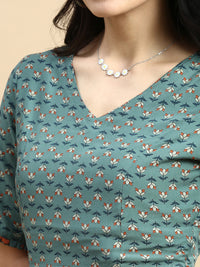 Blouse-Green - De Moza