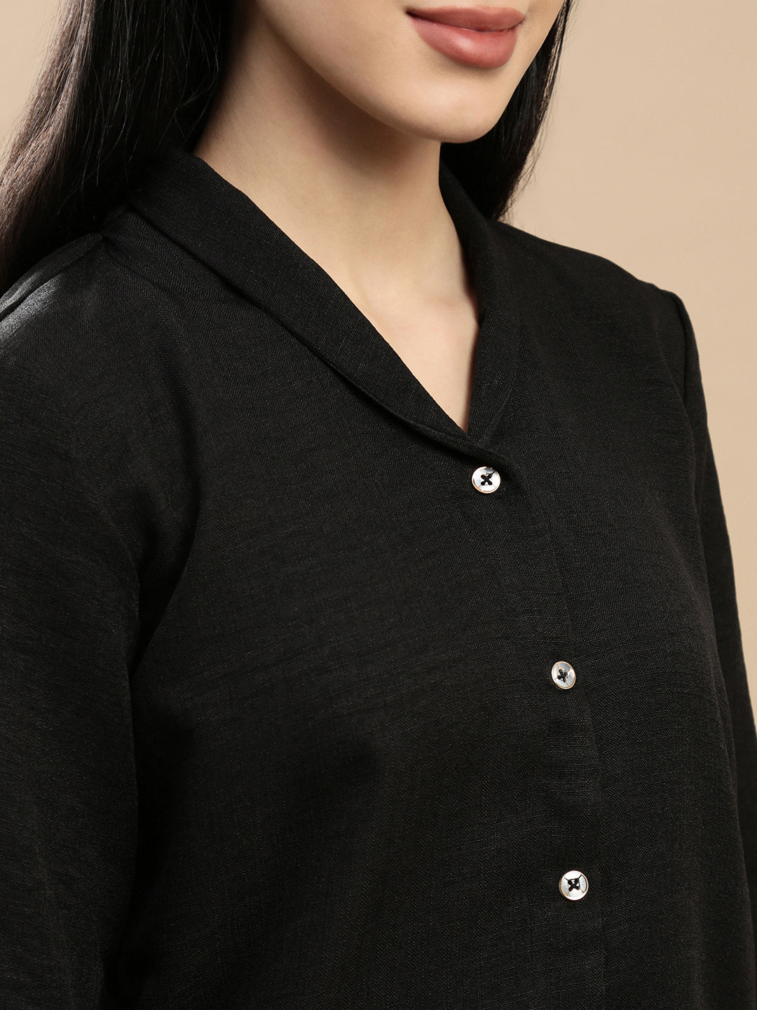 De Moza Women Casual Top Black