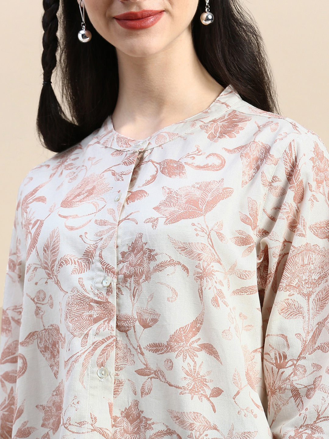 Tunic Top Printed-Clay - De Moza