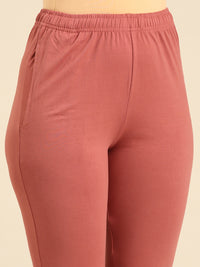 Women's Needle Pants Dark Peach - De Moza