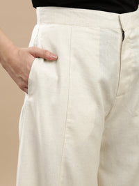De Moza Women Casual Pants Natural