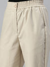 De Moza Women Formal Pant Beige
