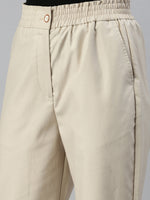 De Moza Women Formal Pant Beige